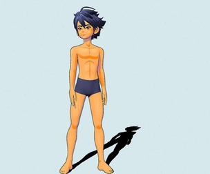 Anime male mesh base
