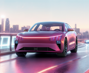 Modern Automobile burgundy