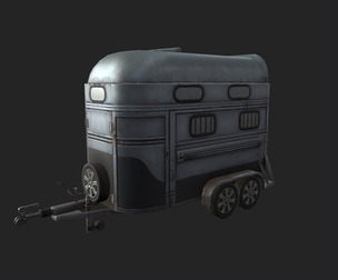 Garbage truck 3D Model 001