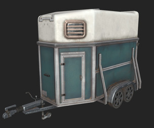 Garbage truck 3D Model 002