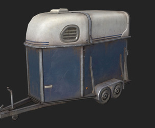 Garbage truck 3D Model 004
