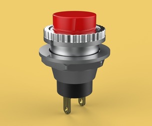 RED PUSH BUTTON MOMENTARY SELF RESET SMALL PRESS SWITCH ROUND