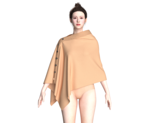 Girls Cape Dress V6 | Marvelous / Clo3d / obj / fbx