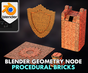 3DT Brickify – Blender Geometry Node Procedural