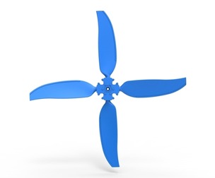 4 Blade Propeller of Drag racing Airboat Scale 1:25