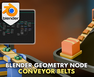 3DT Conveyor Belt Generator – Blender Geometry Node Procedural