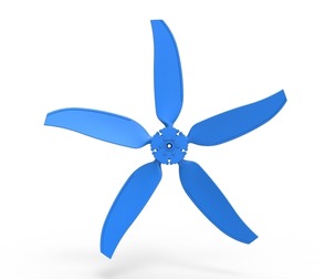 5 Blade Propeller of Drag racing Airboat Scale 1:25