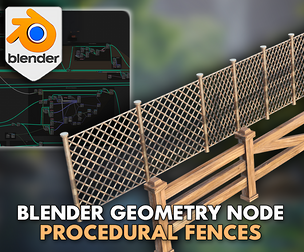 3DT Fence Generator – Blender Geometry Node Procedural
