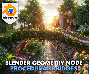 3DT Bridgify – Blender Geometry Node Procedural
