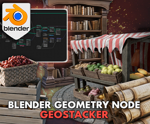 3DT GeoStacker – Blender Geometry Node Procedura