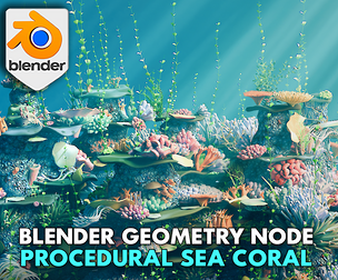3DT Coral Reef Generator – Blender Geometry Node Procedural