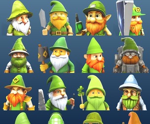 Garden Gnome Character Collection: Premium 3D Print-Ready Figurines
