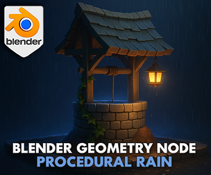 3DT Procedural Rain Generator – Blender Geometry Node Procedural
