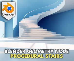 3DT Stairs Generator – Blender Geometry Node Procedural