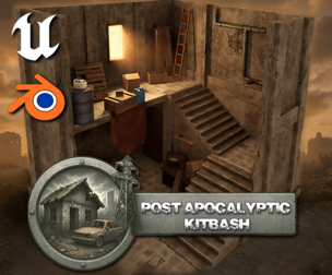 3DT Post-Apocalypse Hideout – Modular Stylized Asset Pack
