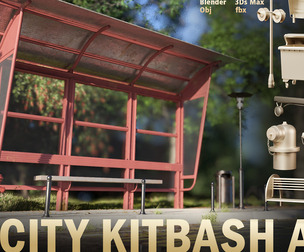 City Kitbash Pack – 50 Essential Urban Assets