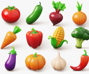 Stylized Vegetable Pack