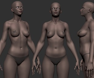 Female Athletic Sculpt and base