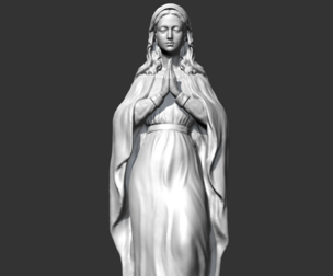 Virgin Mary Statue V2 3D print model