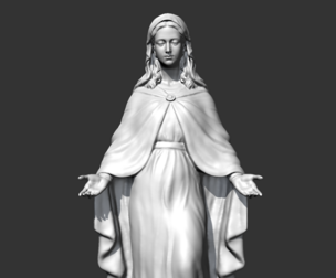 Virgin Mary Statue V3 3D print model