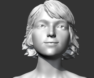 SC girl bust E 3D print model