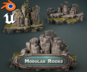 3DT Stylized Rocks & Cliffs – Modular Landscape Pack
