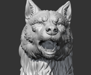 Wolf Head AM02 3D print model