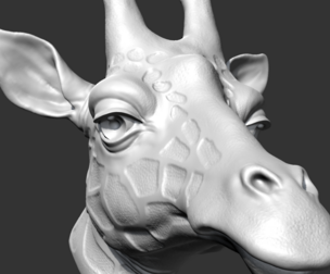 Giraffe Head AM13 3D print model