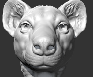 Hyena Head AM14 3D print model