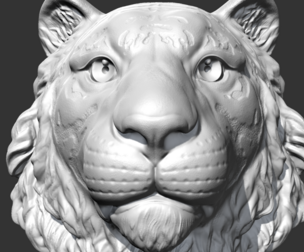 Tiger Head AM16 3D print model