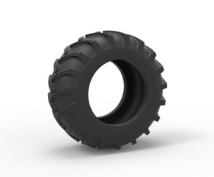 Tire of Vintage Pulling tractor Version 2 Scale 1:25