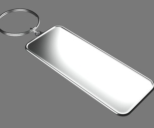 keychain One 3D Model key ring with chain