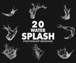 20 Water Splash Photoshop Brushes