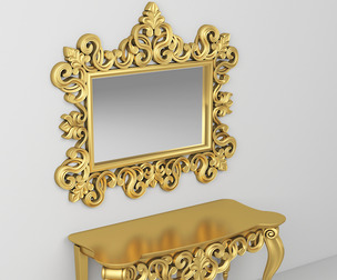 Classic Console Table and Mirror 001