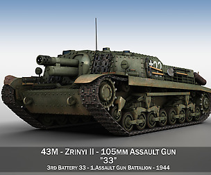 43M Zrinyi II - Hungarian Assault Gun - 3rd Bat.33