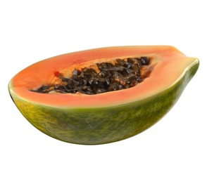 Papaya Fruit Half and full