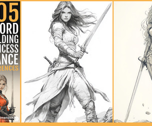 505 Sword Wielding Princess Stance sketch