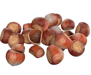 Hazelnut pile