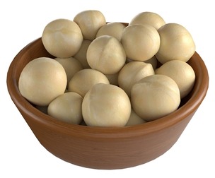 Macadamia nut kernel bowl