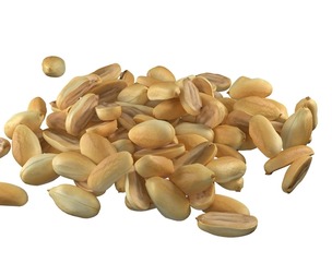 Peanut kernel half and full pile