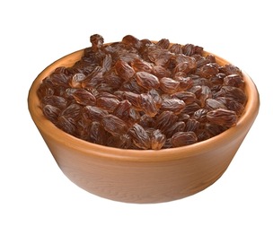 Orange raisins bowl
