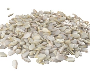 Sesame seed white pile
