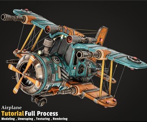 Airplane / Full Tutorial Process + 3D Model