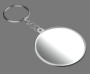 Keychain Two 3D Model key ring with chain