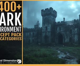 1400 Dark Environment Concept pack in 7 Categories