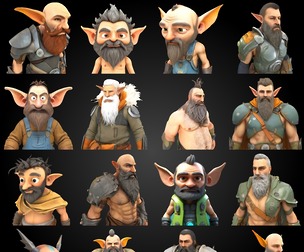 Fantasy Dwarf Warriors Collection - 3D Printable Tabletop Miniatures
