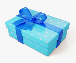 Stylized Blue Gift Box