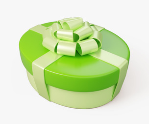 Oval Stylized Gift Box