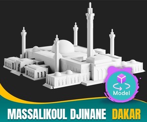 Massalikoul Djinane Mosque - Giant 3D Printable Model