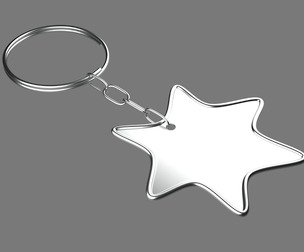 keychain Three 3D Model key ring with chain